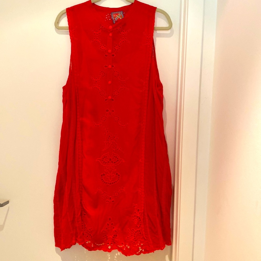 Johnny Was amazing red dress.